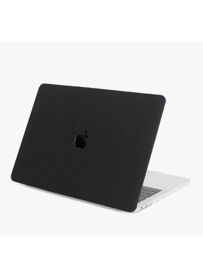 Laptop Case for MacBook Air 13 inch (2022–2025, M2/M3/M4) – Fabric Hard Shell Protective Cover Compatible with A2681 / A3113 / A3240 – Slim Lightweight Design (Black) - Image 1